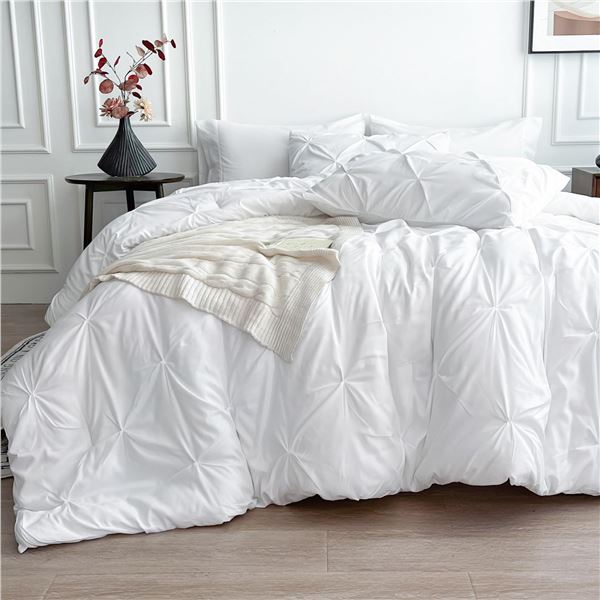 NEW 7 PIECE SET MAPLE&STONE QUEEN COMFORTER WHITE