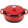 Image 1 : NEW AMAZON BASICS 6.9L ENAMELED CAST IRON RED