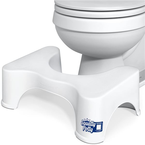 NEW SQUATTY POTTY ORIGINAL TOILET STOOL 7" WHITE