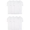 Image 1 : NEW 6 PACK FRUIT OF THE LOOM MENS WHITE T-SHIRT