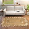 Image 1 : NEW GRUHUM SCALLOPED JUTE RUG FARMHOUSE BY RUGS