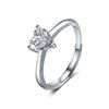 Image 4 : 1 CT GRA CERTIFIED HEART SHAPED SZ 7 925 SILVER