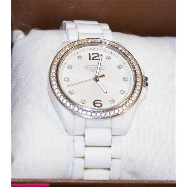 LADIES CERAMIC COACH WATCH