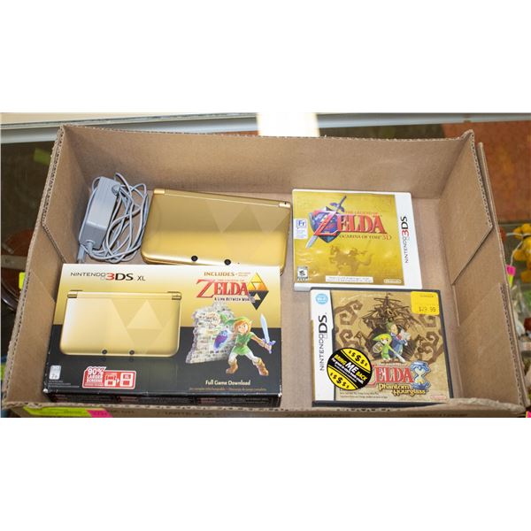 NINTENDO GOLD 3DS XL LEGEND OF ZELDA &