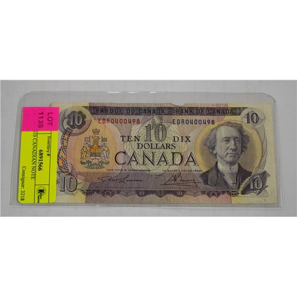 1971 $10 CANADIAN NOTE