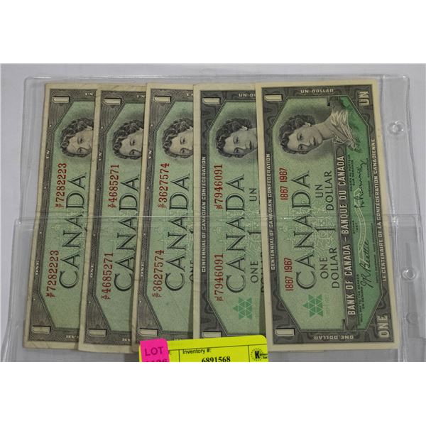 5X 1967 $1 NOTES