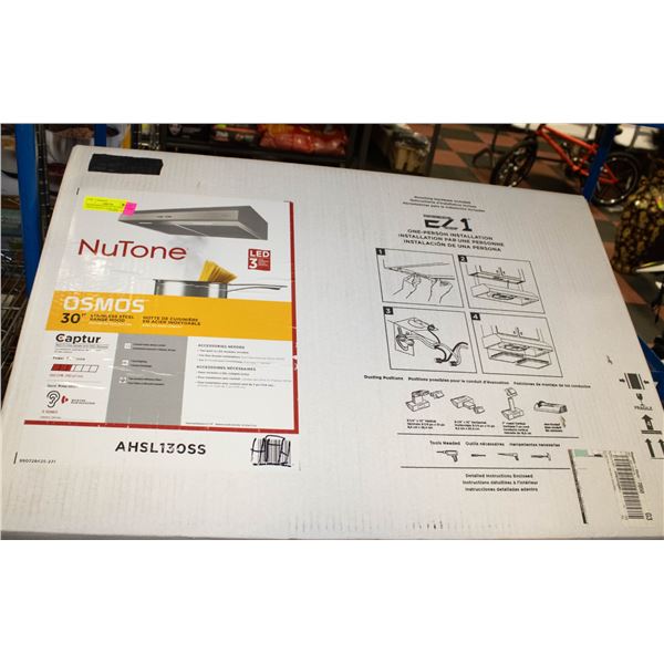 RANGE HOOD FAN 30” NUTONE OSMOS MODEL# AHSL130SS