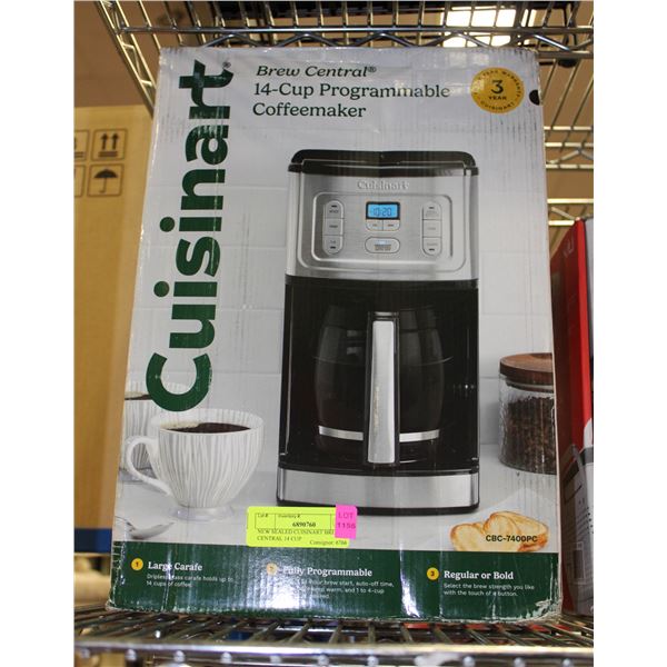 NEW SEALED CUISINART BREW CENTRAL 14 CUP