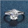 Image 1 : 2 CT GRA CERTIFIED OVAL PIGEON EGG MOISSANITE RING