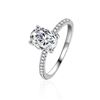 Image 5 : 2 CT GRA CERTIFIED OVAL PIGEON EGG MOISSANITE RING