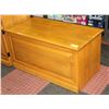 Image 1 : WHITTIER ALDER WOOD STORAGE CHEST 35"W 18.5"D