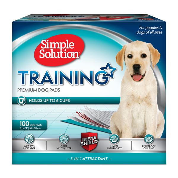 NEW 100 SIMPLE SOLUTIONS TRAINING DOG PADS 23X24"