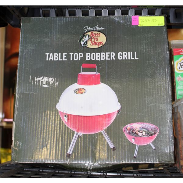 UNUSED BASS PRO SHOP TABLE TOP BOBBER GRILL