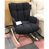 Image 1 : NEW BLACK FABRIC ROCKING CHAIR
