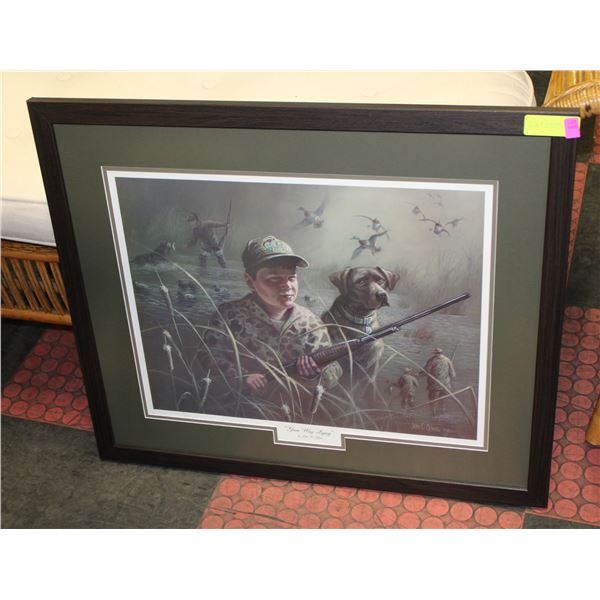 FRAMED AND NUMBERED PRINT "GREEN WING LEGACY"