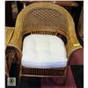Image 1 : PEIR 1 IMPORTS WICKER CHAIR WITH CUSHION 31"W 30"D