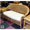 Image 1 : PEIR 1 IMPORTS WICKER LOVESEAT WITH CUSHION 59.5"W