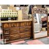 Image 1 : VINTAGE VICTORIAVILLE 9 DRAWER DRESSER/MIRROR