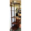 Image 1 : VINTAGE 5 TIER CORNER SHELVING UNIT H-68.5"