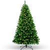 Image 1 : NEW 6-6.5 FT GREEN TREE + UL MULTI-COLOR CHRISTMAS