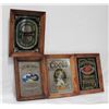 Image 1 : 4 SMALL ASSORTED BAR MIRRORS, ONE LARGE