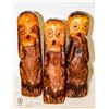 Image 1 : 3 WOODEN DOG CARVINGS