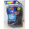 Image 1 : BLACK CREW SOCKS 12-16 SIZE 6-PACK FRUIT OF