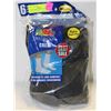 Image 1 : BLACK CREW SOCKS 12-16 SIZE 6-PACK FRUIT OF