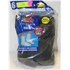 Image 1 : BLACK CREW SOCKS 12-16 SIZE 6-PACK FRUIT OF