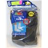 Image 1 : BLACK CREW SOCKS 12-16 SIZE 6-PACK FRUIT OF