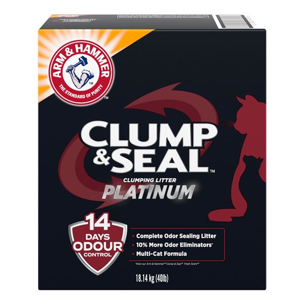NEW 40LB ARM & HAMMER CLUMP & SEAL LITTER