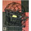 Image 1 : 4 WIRE HANGING BASKETS; 3 SQUARE 12", 1 ROUND 14"