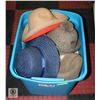 Image 1 : 68L LITER TOTE OF HATS