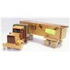 Image 1 : WOOD DOMINO SEMI TRUCK LATHED SET-ESTATE