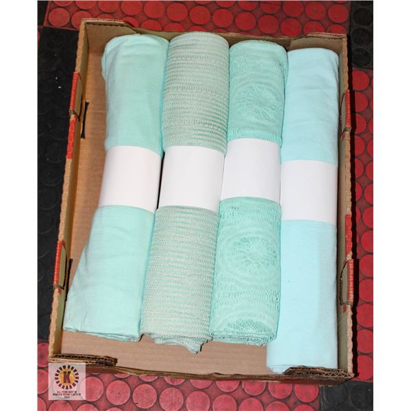 FABRIC ROLLS GREEN LACE STRETCH KNIT
