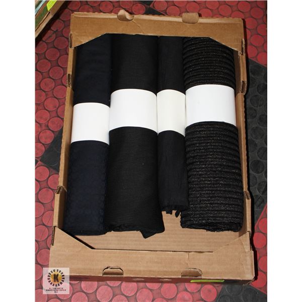 FABRIC ROLLS BLACK STRETCH COTTONS