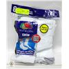 Image 1 : WHITE CREW SOCKS 12-16 SIZE 6-PACK FRUIT OF