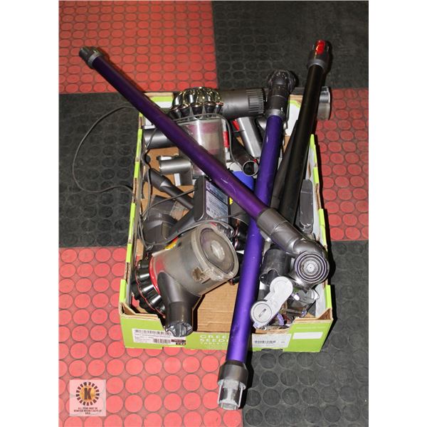 LOT OF DYSON HANDHELD VACUUMS & ACC