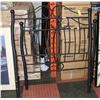 Image 1 : METAL SINGLE BEDFRAME WITH CASTERS BLACK