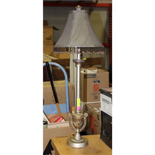 30" LAMP SAND & PEWTER SHADE