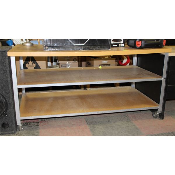 ROLLING 3 LEVEL RETAIL DISPLAY - USED IN FRONT