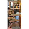 Image 1 : VINTAGE 5 TIER CORNER SOLID WOOD SHELVING UNIT