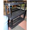 Image 1 : BLACK RESIN GARAGE SHELVING UNIT 3 TIER