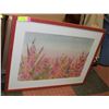 Image 1 : PRINT BEV SNEATH GLADIOLUS PRINTED ON SILK 31.5" X