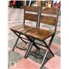 Image 1 : PAIR OF METAL/WOOD CHAIRS