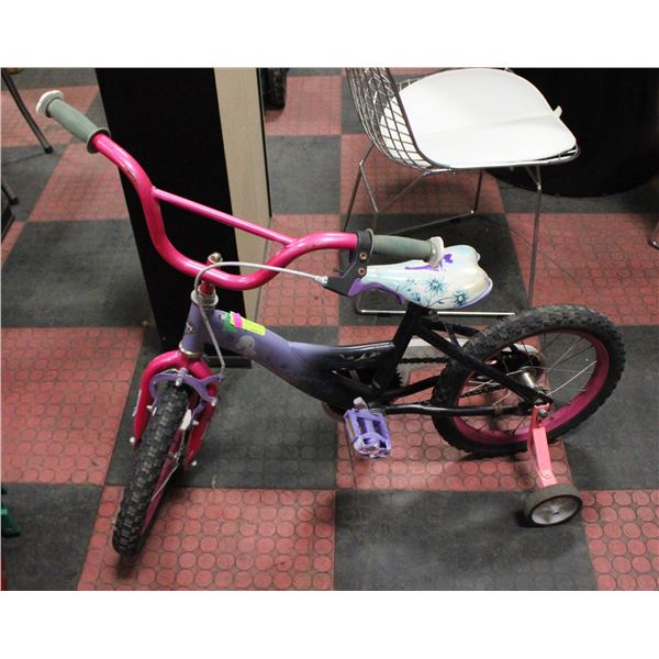 BIKE HUFFY 16" WITH SIDE TRAINER WHEELS