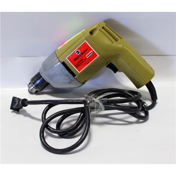 VINTAGE BLACK & DECKER UTILITY 3/8" DRILL