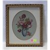 Image 1 : ESTATE VINTAGE ROSES NEEDLEPOINT GUILDED