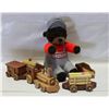 Image 1 : VINTAGE CN BEAR WITH LARGE WOOD TRAIN