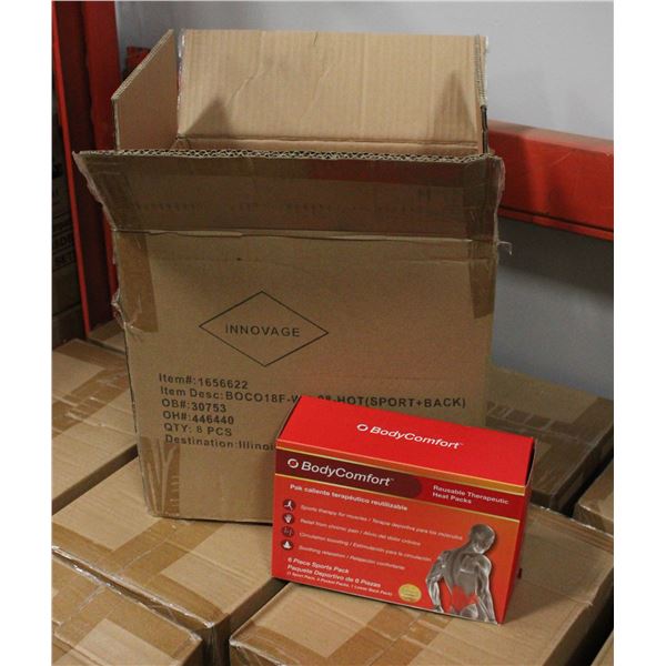 NEW CASE W/8 BOXES OF BODY COMFORT REUSABLE HEAT